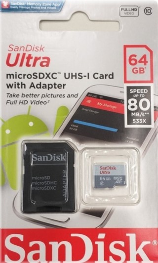 Cartão de memória SanDisk Ultra 64gb